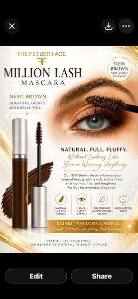 The Fetzer Face Million Lash Mascara Black /Brown